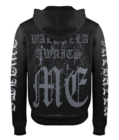 bluza VICTORY OR VALHALLA - SKULL rozpinana, z kapturem 