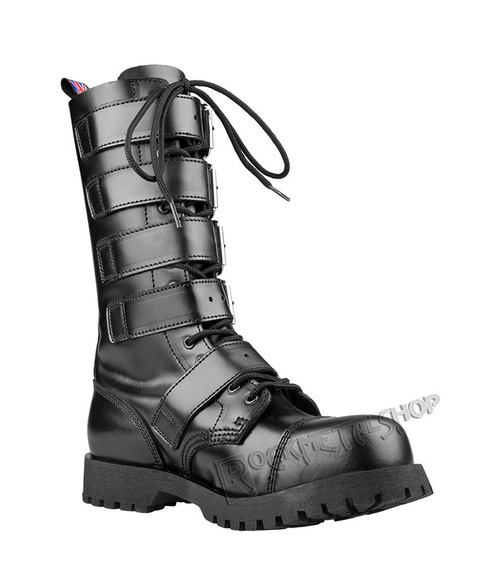 glany NEVERMIND - CZARNE (14 dziurek + 5 klamer) polerowane