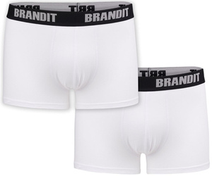 bokserki BRANDIT LOGO - 2 pary WHITE + WHITE