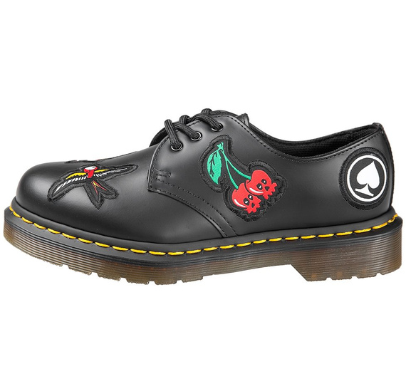 glany DR.MARTENS - DM 1461 PATCH BLACK SMOOTH (DM24435001)