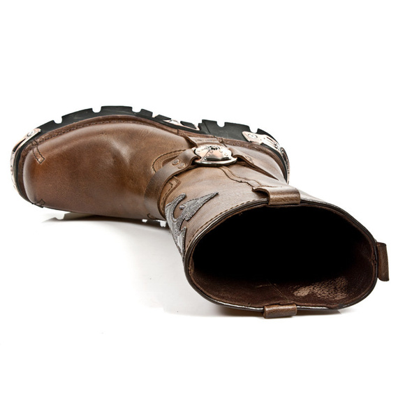 buty NEW ROCK M.1610-C2 NOMADA MARRON BOX PLANE REACTOR NEGRO TOB COBRE