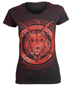 bluzka damska AMENOMEN - CHURCH OF SATAN (OMEN053DA ALLPRINT RED)