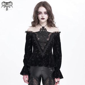 bluzka damska DEVIL FASHION - BLACK SEXY GOTHIC
