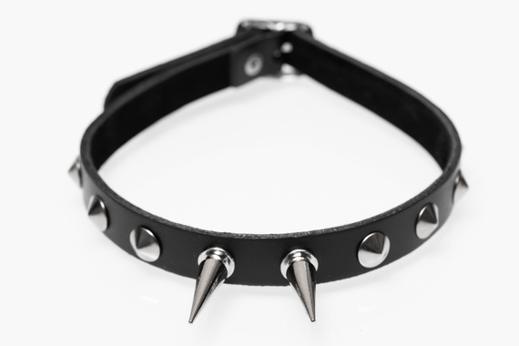 obroża 1-rzędowa - SPIKE + CONE STUD