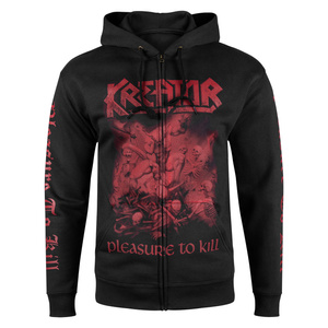 bluza KREATOR - PLEASURE TO KILL (RED) rozpinana z kapturem