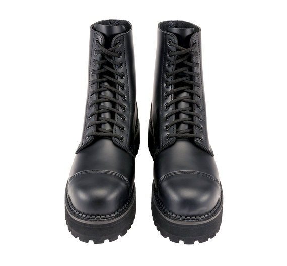 glany na wysokiej podeszwie BRANDIT - PLATEAU PHANTOM (10 dziurek - CZARNE)