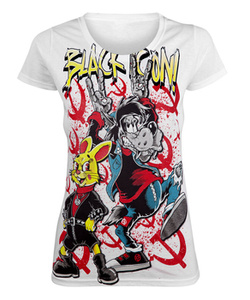 bluzka damska BLACK ICON - NU PAGADI (DICON121 WHITE)