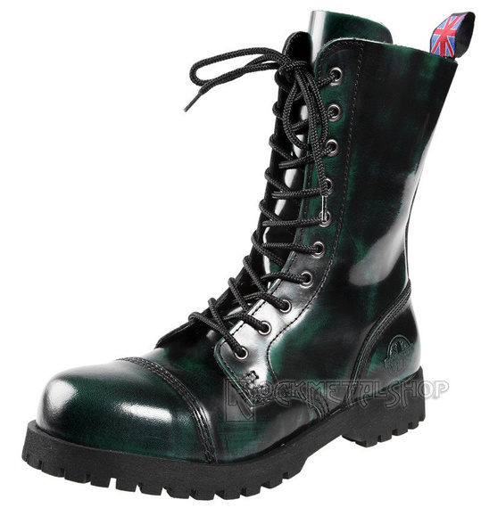 glany NEVERMIND - ZIELONE PRZECIERANE (10 dziurek) polerowane 