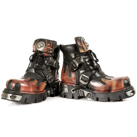 buty NEW ROCK ITALI NEGRO, PULIK FUEGO, REACTOR NEGRO TOBERAS ORIFIC [M.288-S1]