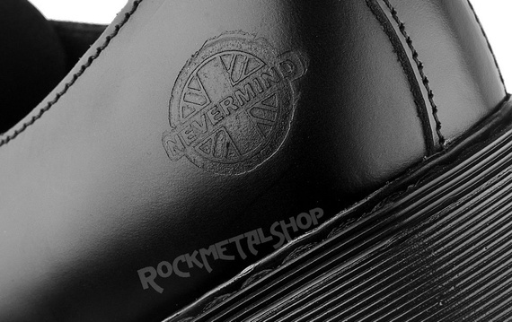 glany NEVERMIND - CZARNE (3 dziurki) polerowane