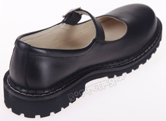 glany damskie STEADY'S - "BALERINKI" czarne (STE/ROCK), USZKODZONE