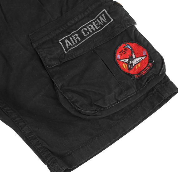 spodnie bojówki krótkie ALPHA INDUSTRIES - FLYING TIGERS SHORT BLACK 