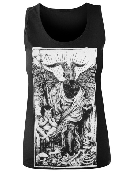 bluzka damska AMENOMEN - DEVIL na ramiączkach (OMEN094DAR)