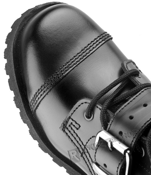 glany NEVERMIND - CZARNE (14 dziurek + 4 klamry) polerowane