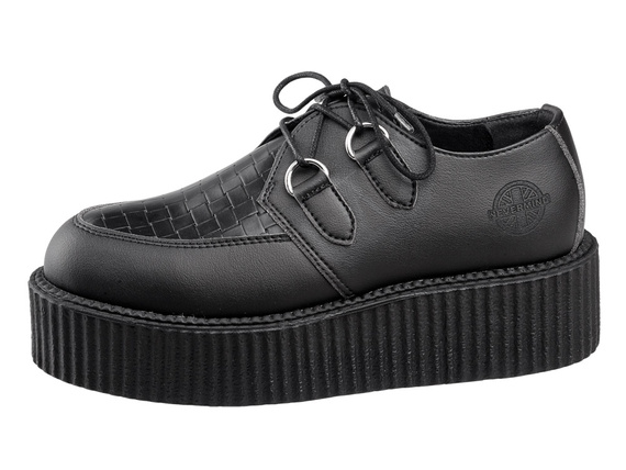buty creepers NEVERMIND - CZARNE synthetic