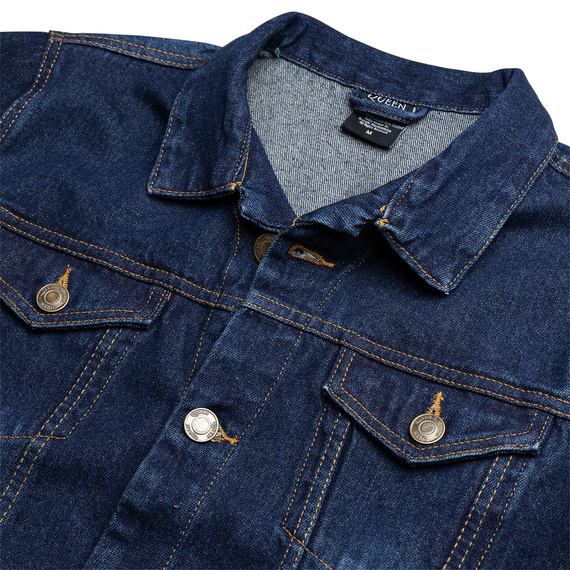 kurtka QUEEN - WHITE CREST DENIM JACKET