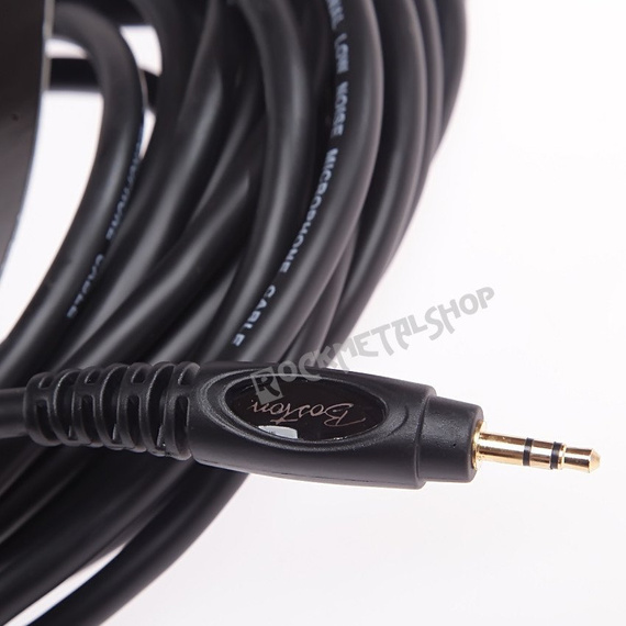 przewód audio BOSTON: gniazdo DUŻY JACK (6.3mm) stereo - MAŁY JACK (3.5mm) stereo / 6m