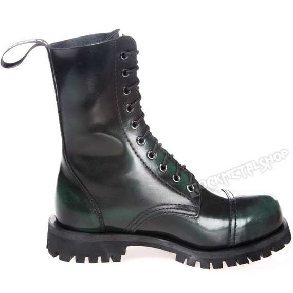 glany ALTERCORE zielone przecierane 10-dziurkowe (551 GREEN RUB-OFF)