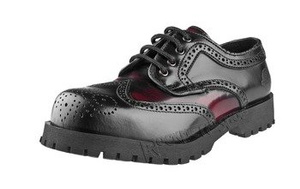 glany NEVERMIND - CZARNO / BORDOWE (4 dziurki) polerowane, USZKODZONE