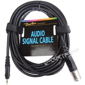przewód mikrofonowy BOSTON: XLR - MAŁY JACK STEREO (3.5mm) / 6m