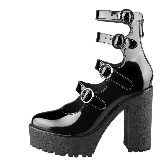 botki damskie ALTERCORE czarne (ROSSIE VEGAN BLACK PATENT)