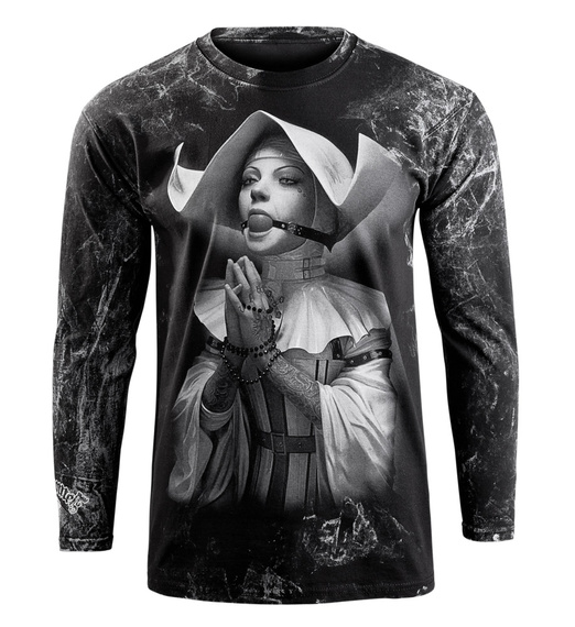 longsleeve AMENOMEN - NUN 4 (OMEN146LO ALLPRINT WHITE)