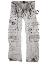 spodnie bojówki ROYAL TRAVELER TROUSER - ROYAL WHITE, USZKODZONE