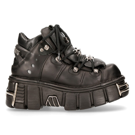 buty NEW ROCK ITALI NEGRO, NOMADA NEGRO, TOWER NEGRO ACERO [M-106-S1], USZKODZONE