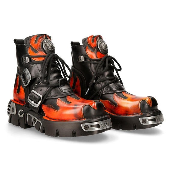 buty NEW ROCK ITALI NEGRO, PULIK FUEGO, REACTOR NEGRO TOBERAS ORIFIC [M.288-S1]