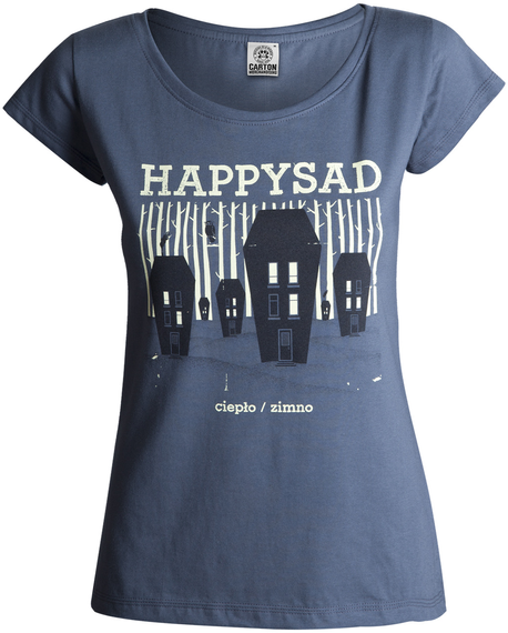 bluzka damska HAPPYSAD - CIEPŁO / ZIMNO gray