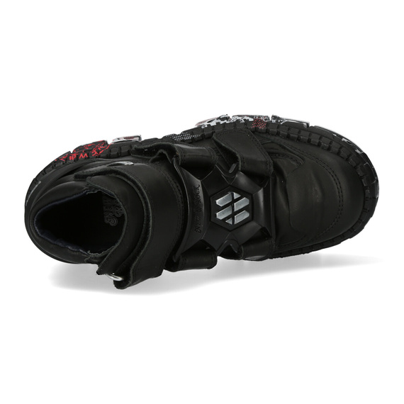 buty NEW ROCK CRUST NEGRO, TANK CASCO NEGRO PRINT 1 sin herrajes [M-WALL009-C12]