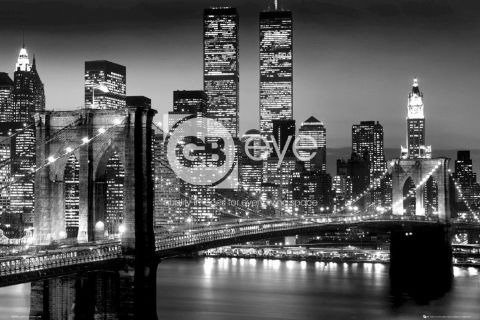 plakat NEW YORK - MANHATTAN BLACK