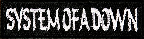 naszywka SYSTEM OF A DOWN - WHITE LOGO 