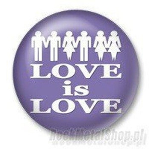 przypinka LOVE IS LOVE Ø25mm