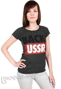bluzka damska THE BEATLES - BACK IN THE USSR szara