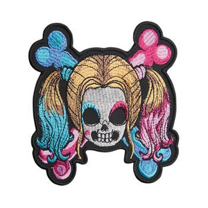 naszywka termiczna ROCKABILLY GIRL SKULL