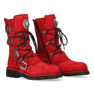 buty NEW ROCK NOBUCK ROJO, PLANING NEGRO SIN [M-1473-S12]