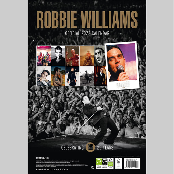 kalendarz ROBBIE WILLIAMS 2022