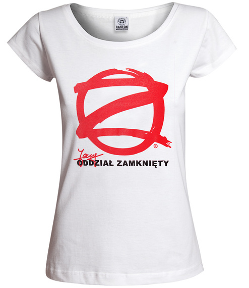 bluzka damska JARY ODDZIAŁ ZAMKNIĘTY - ODDZIAŁ JUŻ ZAMKNIĘTY JEST (biała)