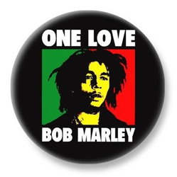 przypinka duża BOB MARLEY - ONE LOVE