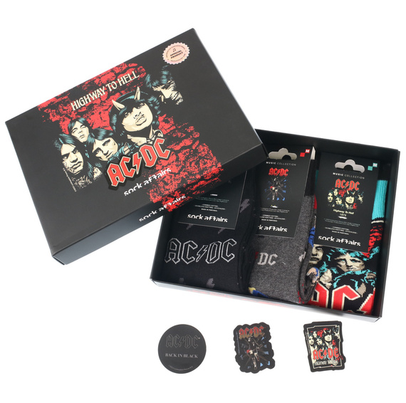 skarpetki AC/DC box - zestaw 3 par