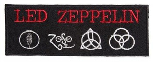 naszywka LED ZEPPELIN - LOGO RED WHITE