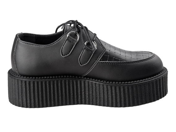 buty creepers NEVERMIND - CZARNE synthetic