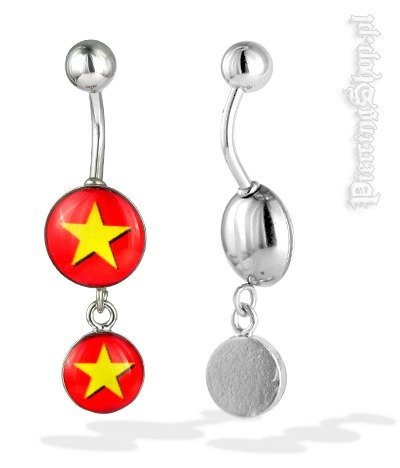 kolczyk do pępka GWIAZDA [CCP9]