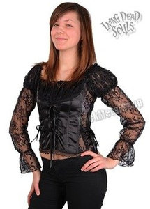 gorset top LIVING DEAD SOULS (BLACK)