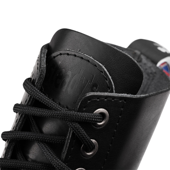 glany na wysokiej podeszwie STEADY'S - 8 dziurek, czarne (STE/8/PODS-2,5)