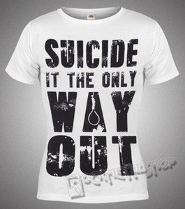 bluzka damska BLACK ICON - SUICIDE (DICON148 WHITE)