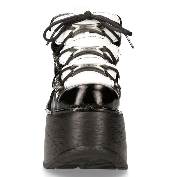 buty NEW ROCK CHAROL NEGRO ARRUGADO, NAPA BLANCA,MARTE NEGRO [M-106-S118]