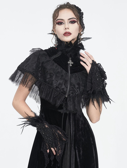 rękawiczki DEVIL FASHION - BLACK GOTHIC 