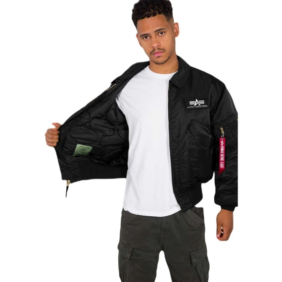 kurtka flyers ALPHA INDUSTRIES - CWU 45 BLACK